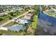 Property aerial view showcasing canal front location at 110 Albatross Rd, Rotonda West, FL 33947