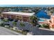 Building's aerial view showcasing parking and waterfront access at 1345 Mediterranean Dr # A204, Punta Gorda, FL 33950