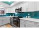 Modern kitchen with stainless steel appliances and white cabinets at 1345 Mediterranean Dr # A204, Punta Gorda, FL 33950