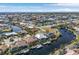 Wide aerial view showcasing the home's location in a waterfront community at 1454 Kiwi Ct, Punta Gorda, FL 33950