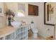Elegant bathroom with modern vanity and a toilet at 1454 Kiwi Ct, Punta Gorda, FL 33950