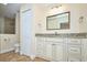 Bathroom with granite countertop, single vanity and shower at 1890 Deborah Dr # 14, Punta Gorda, FL 33950
