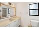 Bathroom with vanity, mirror, and toilet at 26108 Paysandu Dr, Punta Gorda, FL 33983