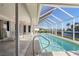 Inviting screened pool with canal views at 2807 Sancho Panza Ct, Punta Gorda, FL 33950