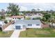 Aerial view of a charming ranch house with fenced backyard and shed at 325 San Benito Ave, North Port, FL 34287