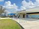 North Port Aquatic Center entrance with bike rack and colorful mural at 325 San Benito Ave, North Port, FL 34287