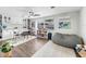 Large playroom with built-in shelving, a desk, and a comfy beanbag chair at 325 San Benito Ave, North Port, FL 34287