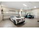 Spacious garage with room for two cars, golf cart, and storage at 3800 Carupano Ct, Punta Gorda, FL 33950