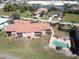 Condo building and private pool shown in this aerial view at 3919 San Rocco Dr # 31A, Punta Gorda, FL 33950