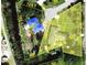 This bird's eye view illustrates the property lines and boundaries of a waterfront property at 425 Fireball Ct, Punta Gorda, FL 33950