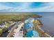 Aerial view of waterfront property with boat access and parking at 4410 Warren Ave # 504, Port Charlotte, FL 33953
