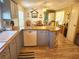 Updated kitchen with butcher block countertops and island at 6501 Center Ln, North Port, FL 34287