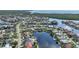 Aerial view showing home's waterfront location at 1412 Sea Fan Dr, Punta Gorda, FL 33950