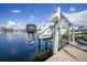 Convenient boat lift for easy access to the water at 1412 Sea Fan Dr, Punta Gorda, FL 33950