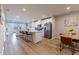Modern kitchen with stainless steel appliances and an island at 16255 Lady Palm Dr, Port Charlotte, FL 33953