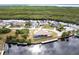 Aerial view of a luxurious waterfront property at 16920 Ohara Dr, Port Charlotte, FL 33948