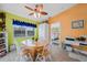 Small dining area with wooden table and chairs, near kitchen at 20 Medalist Cir, Rotonda West, FL 33947