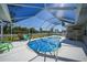 Inviting screened pool with ample deck space for lounging at 20 Medalist Cir, Rotonda West, FL 33947