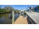 View of dock on the canal offering direct access for boating and recreation at 3339 Desoto Dr, Punta Gorda, FL 33983
