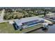 Aerial view of a single-Gathering home with a screened pool, boat lift, and canal access at 3339 Desoto Dr, Punta Gorda, FL 33983