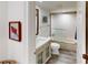 Cozy bathroom featuring a vanity, frosted glass shower, and light gray floors at 3830 Bal Harbor Blvd # 6, Punta Gorda, FL 33950