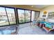 Enclosed patio overlooking tranquil water and boat dock, perfect for relaxation or hobbies at 3830 Bal Harbor Blvd # 6, Punta Gorda, FL 33950