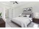 Main bedroom with plush bed and modern nightstands at 17200 Mint Ln, Punta Gorda, FL 33955