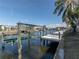 Private dock with boat lift and access to the waterway at 298 Fry Se Ter, Port Charlotte, FL 33952