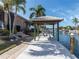 Relaxing waterfront dock with gazebo and swing at 298 Fry Se Ter, Port Charlotte, FL 33952