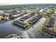 Aerial view of waterfront condo building and canal at 4000 Bal Harbor Blvd # 225, Punta Gorda, FL 33950