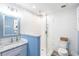 Updated bathroom with walk-in shower and white vanity at 4000 Bal Harbor Blvd # 225, Punta Gorda, FL 33950