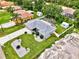 Aerial view showing a house, pool, and well-manicured yard at 4059 Twinbush Ter, North Port, FL 34286