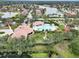 Aerial view of community pool and clubhouse at 4149 Cascade Falls Dr, Sarasota, FL 34243