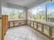 Renovation in progress: Sunroom with large windows at 625 Pompano Ter, Punta Gorda, FL 33950