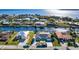 Expansive aerial view of waterfront homes with direct canal access and stunning water views at 121 Sinclair Se St, Port Charlotte, FL 33952