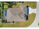 Overhead aerial view of the roof line and outdoor pool area at 13356 Rayburn Ln, Port Charlotte, FL 33981