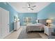 Spacious bedroom with window and ceiling fan at 1890 Sunset Preserve Way, Port Charlotte, FL 33953