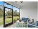 Screened lanai offering a view of the backyard at 1890 Sunset Preserve Way, Port Charlotte, FL 33953