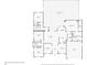 Floor plan of the first floor with 3 bedrooms, 3 bathrooms, kitchen, living room, and screened patio at 27199 Punta Cabello Ct, Punta Gorda, FL 33983