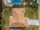 Top-down view of single-story home with brown roof at 3370 Dover Dr, Punta Gorda, FL 33983