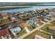 Bird's-eye view of waterfront home and community at 3370 Dover Dr, Punta Gorda, FL 33983