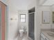 Clean bathroom with shower and updated vanity at 3370 Dover Dr, Punta Gorda, FL 33983