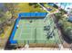 Aerial view of basketball and pickleball courts in a recreation area at 1578 Scarlett Ave, North Port, FL 34289