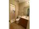 A full bathroom includes a shower, toilet, and a single sink vanity at 22441 Westchester Blvd # 1100D, Port Charlotte, FL 33980