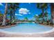 Resort-style swimming pool surrounded by palm trees and lounge chairs, perfect for relaxation at 2478 Brassica Dr, North Port, FL 34289