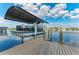 Boat lift and dock on the water at 349 Springview Nw Cir, Port Charlotte, FL 33948