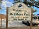 Welcome to McKibben Park sign; North Port Parks & Recreation, located at 5500 Trekell St. in Florida at 4383 Mckibben Dr, North Port, FL 34287