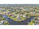 Stunning aerial view of waterfront homes and canals, offering a glimpse of luxurious Florida living at 9428 Bandera Ln, Port Charlotte, FL 33981