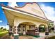 Exterior shot of the historic Punta Gorda train depot at 150 Harborside Ave # 122, Punta Gorda, FL 33950