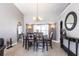 Dining area with chandelier and console table at 23144 Donalda Ave, Port Charlotte, FL 33954